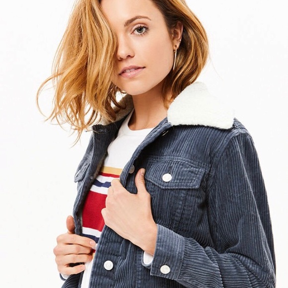 pacsun sherpa corduroy trucker jacket